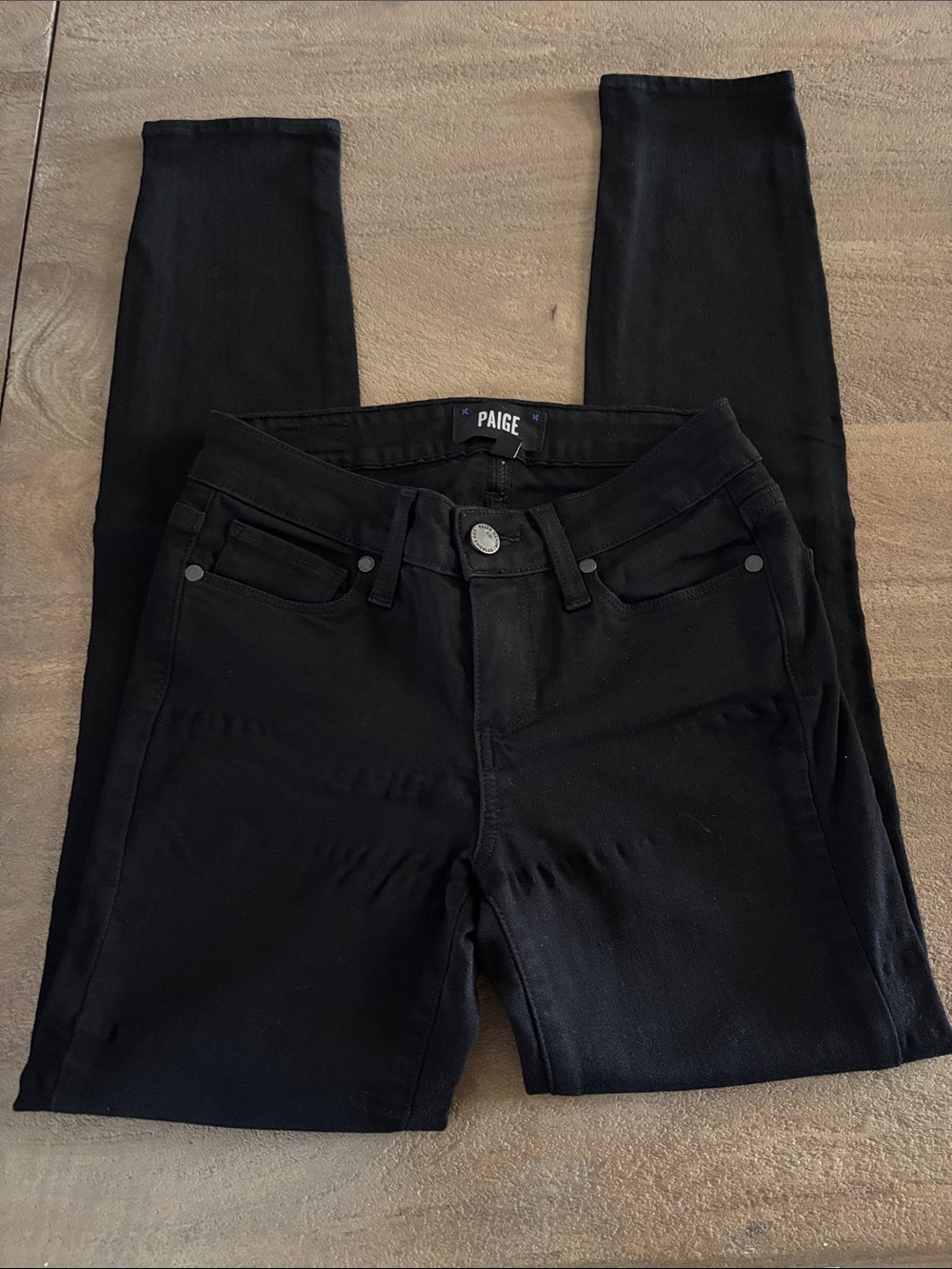 PAIGE Black Skinny Jeans - Sleek Stretch Denim